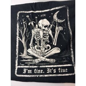 Hot Topic Skeleton It's Fine T-shirt Size Xl Short Sleeve Unisex